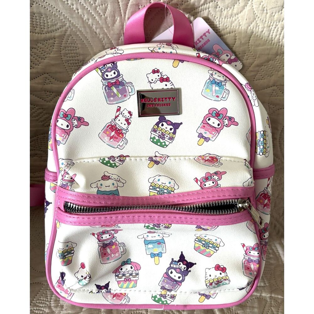 Claire's Hello Kitty Friends Mini Backpack Travel Bag 10x8 Pink Kawaii NWT